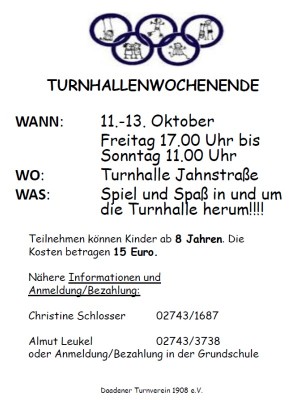 Turnhallenwochenende 2013