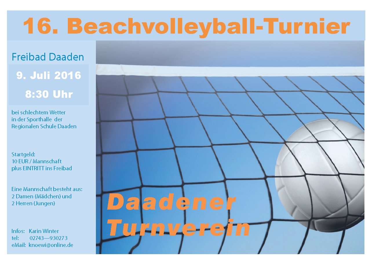 16. Beachvolleyball-Turniert