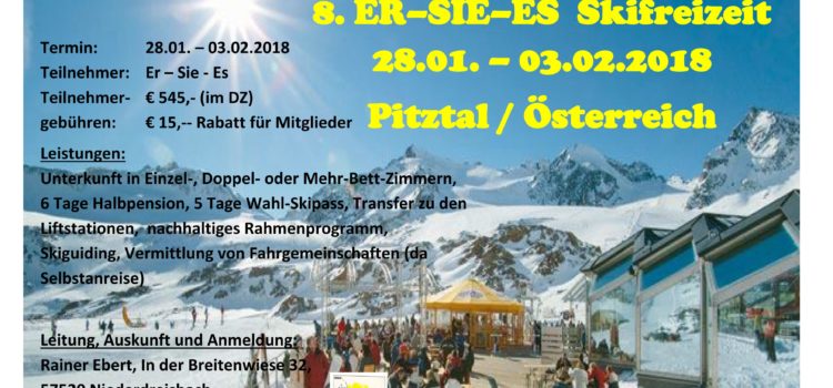 8. ER–SIE–ES Skifreizeit 8. ER–SIE–ES Skifreizeit