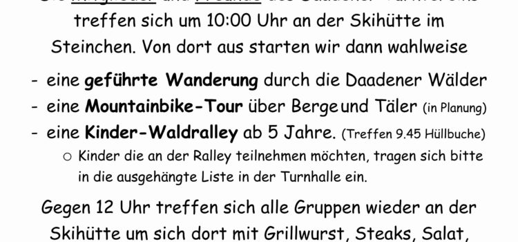 Familienwandertrag Fronleichnam 2018